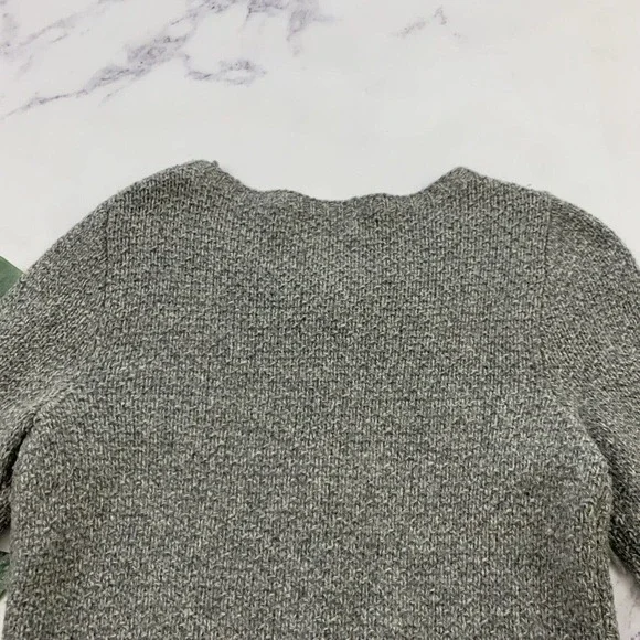 Charlie & Robin Anthropologie Cardigan Sweater Size M Gray Cable Knit Wool Blend - Picture 9 of 12